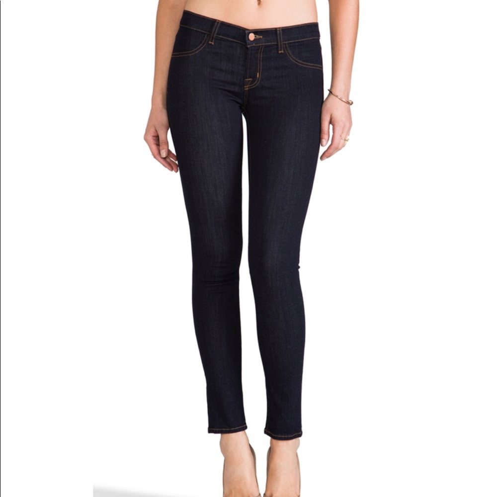 J Brand Super Skinny Mid Rise Starless Jeans